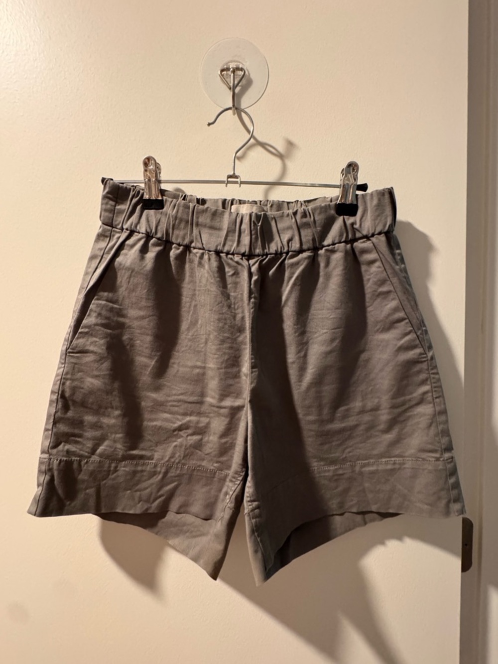 Everlane Green Gray Elastic-Waist Casual Shorts